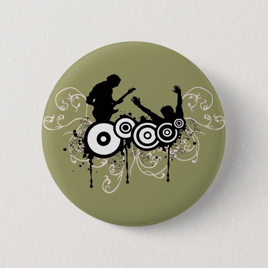 Grunge Guitar Ronde Button 5,7 Cm (Voorkant)