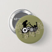 Grunge Guitar Ronde Button 5,7 Cm (Voorkant /achterkant)