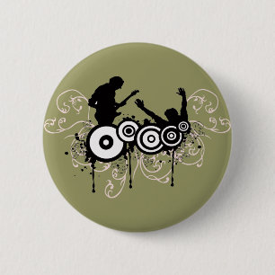 Grunge Guitar Ronde Button 5,7 Cm