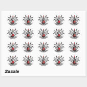Grunge Guitar Ronde Sticker (Vel)