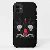 Grunge Guitar Skulls iPhone4 iPhone Case (Achterkant)