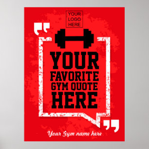 Grunge Gym lifestyle citaat gepersonaliseerd voeg  Poster