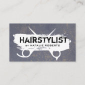 Grunge Haarstylist Scissors Visitekaartje (Voorkant)