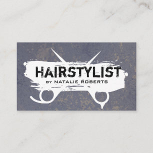 Grunge Haarstylist Scissors Visitekaartje