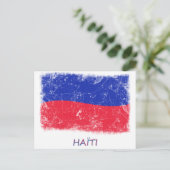 Grunge Haiti Flag Briefkaart (Staand voorkant)