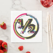 Grunge Half Symbool Napkins Servet (Insitu)