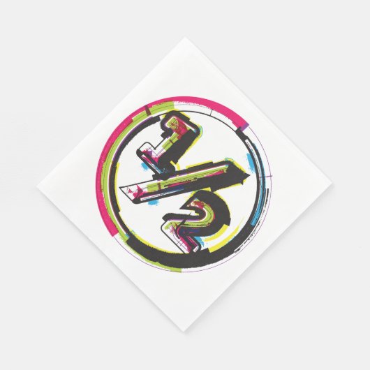 Grunge Half Symbool Napkins Servet (Hoek)