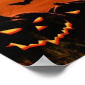  Grunge Halloween Black Spooky Lantaarns Poster (Hoek)