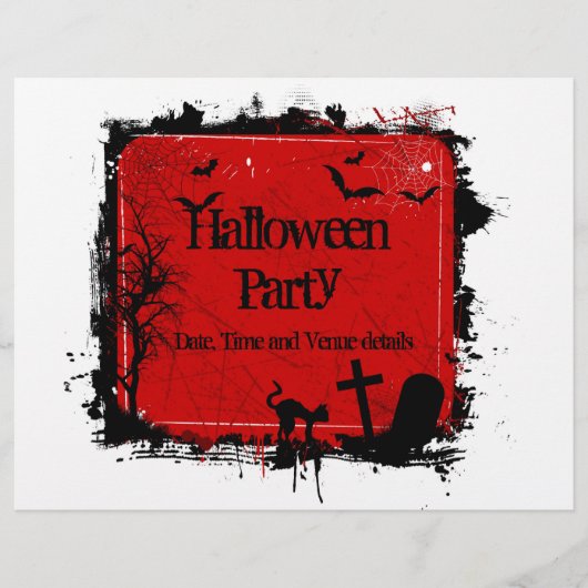 Grunge Halloween-feest flyer (Voorkant)
