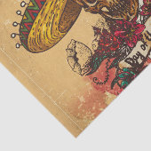 Grunge, halloween, schedel, mexicaans pet, dag van tissuepapier (Detail)