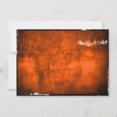 Grunge Halloween Spiderwebs, Raven & Skull Kaart (Achterkant)