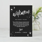Grunge Halloween Trouwprogramma Welkom Tas kaart (Staand voorkant)