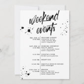 Grunge Halloween Trouwprogramma Welkom Tas kaart (Achterkant)