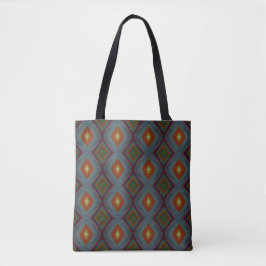 Grunge handgetekend diamantpatroon  tote bag