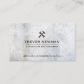 Grunge Handyman Carpenter Gereedschap Beton Visitekaartje (Voorkant)