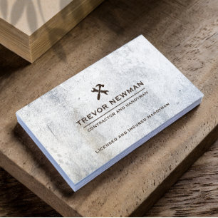 Grunge Handyman Carpenter Gereedschap Beton Visitekaartje