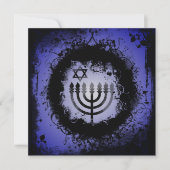 Grunge Hanukkah Kaart (Voorkant)
