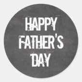 Grunge Happy Vaderdag Classic Round Sticker (Voorkant)