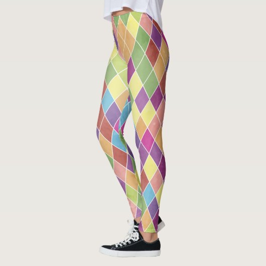 Grunge Harlequin Pattern Leggings (Links)