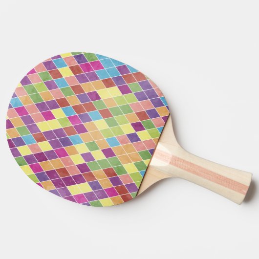 Grunge Harlequin Pattern Tafeltennisbatje (Zijkant)