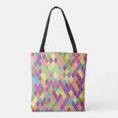 Grunge Harlequin Pattern Tote Bag (Achterkant)