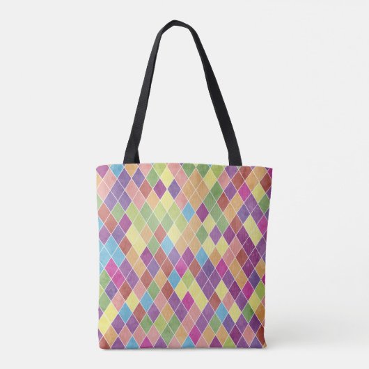 Grunge Harlequin Pattern Tote Bag (Achterkant)