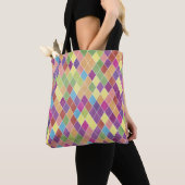 Grunge Harlequin Pattern Tote Bag (Dichtbij)