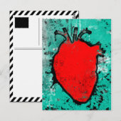 grunge hart briefkaart (Voorkant / Achterkant)