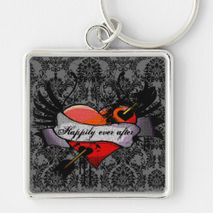 Grunge Hart Gelukkig Tot In De Eeuwigheid Honeymoo Sleutelhanger