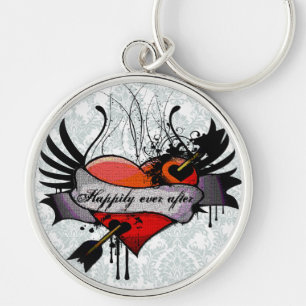 Grunge Hart Gelukkig Tot In De Eeuwigheid Honeymoo Sleutelhanger