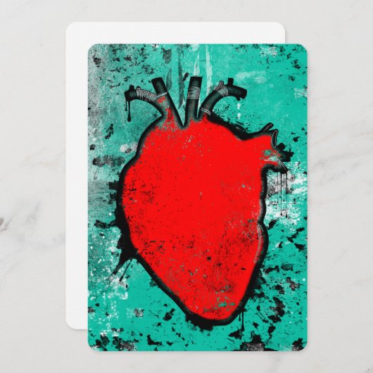 grunge hart kaart (Voorkant / Achterkant)