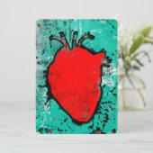grunge hart kaart (Staand voorkant)