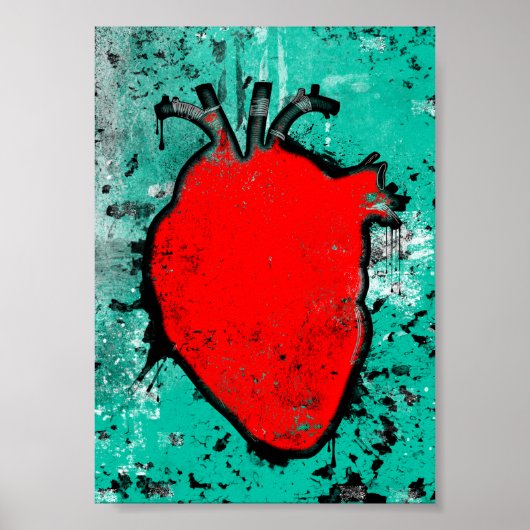 grunge hart poster (Voorkant)