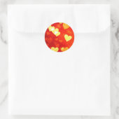 Grunge harten ronde sticker (Tas)