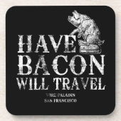 Grunge have Bacon will Travel Bier Onderzetter (Voorkant)