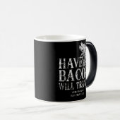 Grunge have Bacon will Travel Magische Mok (Voorkant rechts)