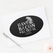 Grunge have Bacon will Travel Ovale Sticker (Envelop)