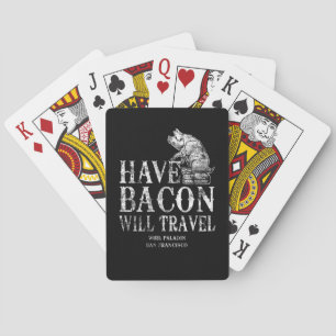 Grunge have Bacon will Travel Pokerkaarten