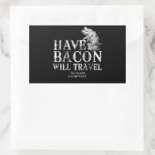 Grunge have Bacon will Travel Rechthoekige Sticker (Tas)