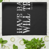 Grunge have Bacon will Travel Theedoek (Gevouwen)