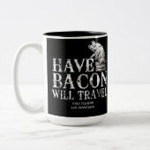 Grunge have Bacon will Travel Tweekleurige Koffiemok (Links)