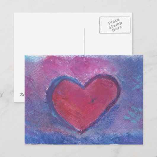 Grunge Heart Briefkaart (Voorkant / Achterkant)