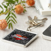 Grunge Heart, gelukkig altijd na Honeymoon Sleutel Sleutelhanger (Zijkant)