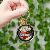 Grunge Heart, gelukkig altijd na Honeymoon Sleutel Sleutelhanger (Hand)