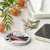 Grunge Heart, gelukkig altijd na Honeymoon Sleutel Sleutelhanger (Zijkant)