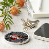 Grunge Heart, gelukkig altijd na Honeymoon Sleutel Sleutelhanger (Zijkant)