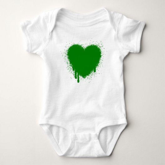 Grunge Heart - Groen Romper (Voorkant)