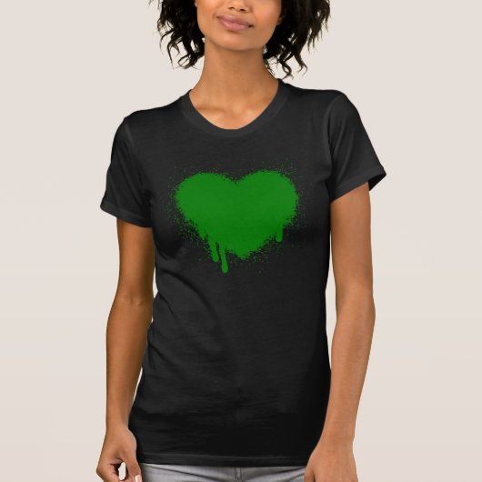 Grunge Heart - Groen T-shirt (Voorkant)