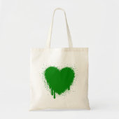 Grunge Heart - Groen Tote Bag (Voorkant)