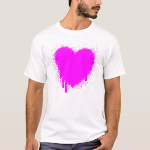 Grunge Heart - Magenta T-shirt